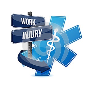 Working injury sign concept graphic