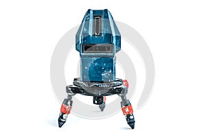 Working laser level isolated on white background