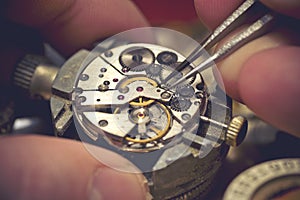 Working On A Mechanical Watch photo
