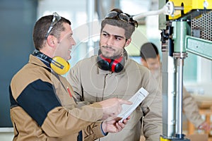 Working on milling machine