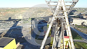 Working mine elevator in a copper mine