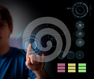 Working on modeling global warming temperatures , using hitech futuristic touch screens ,world wide modeling