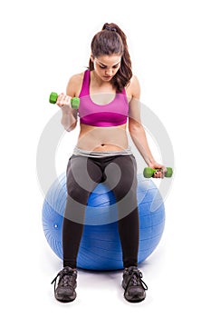 Working out on stability ball