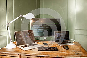 Programmer working place