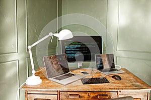 Programmer working place
