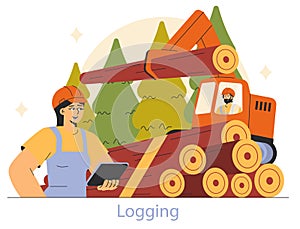 Working Professions. Flat Vector Illustration