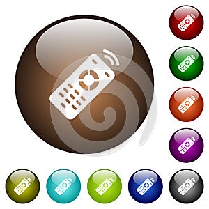 Working remote control color glass buttons