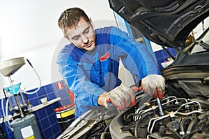 Working repairman auto mechanic