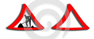 Working road sign illustration