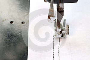 Working with sewing machine