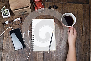 Working space wooden table