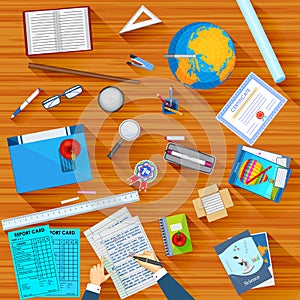 Working table of teacher