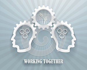 Working Together Illustration Background