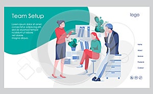 Working together landing page template