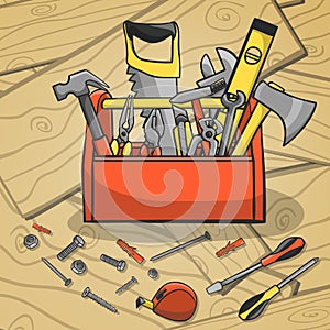 Working toolbox and instruments kit