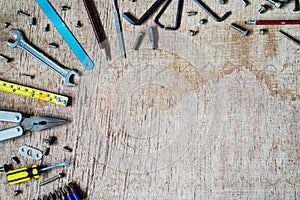 Working tools background image with copy space