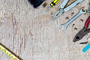 Working tools background image with copy space