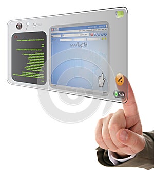 Working on touchscreen tablet