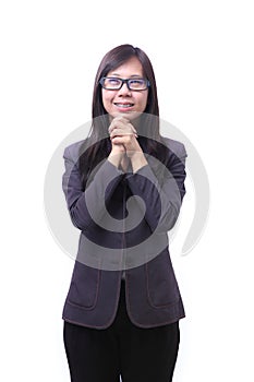 Working women glad emotion photo