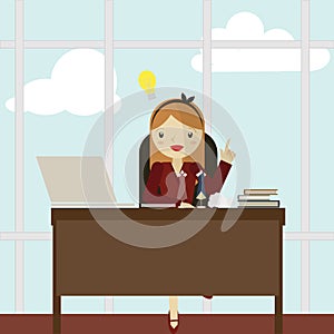 Working Women icon great for any use. Vector EPS10.