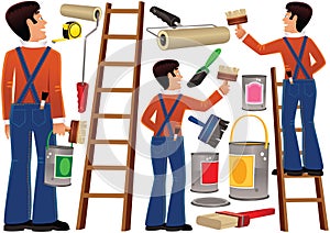 Workman and diy painting items photo