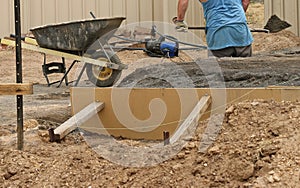Workman labouring at a building site