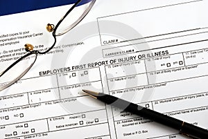 Workmen compensation injury claim form