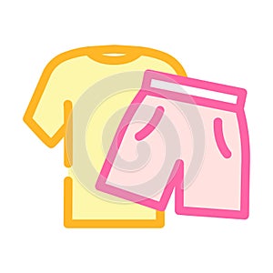 workout attire color icon vector illustration