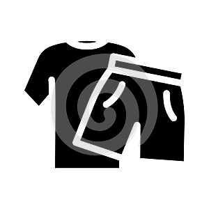 workout attire glyph icon vector illustration