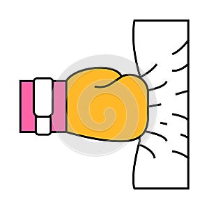 workout box ecercise icon color illustration