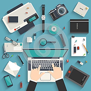 Workplace of a designer