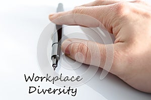 Workplace diversity text concept