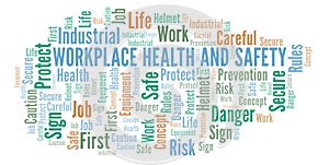 Workplace Health And Safety word cloud.