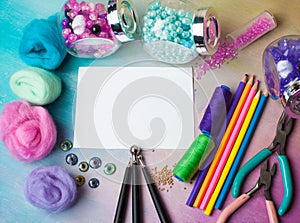 Workplace of jewellery maker