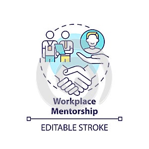 Workplace mentorship concept icon
