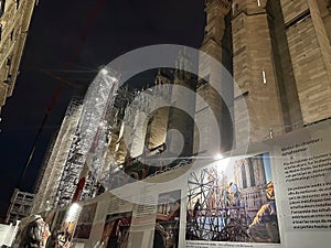 Workplace at the Notre-Dame de Paris, France