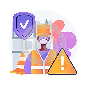 Workplace safety abstract concept vector illustration.