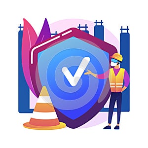 Workplace safety abstract concept vector illustration.