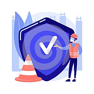 Workplace safety abstract concept vector illustration.