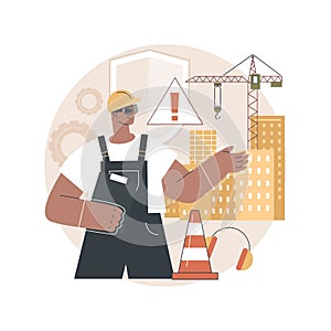 Workplace safety abstract concept vector illustration.