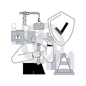 Workplace safety abstract concept vector illustration.