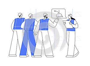 Workplace safety training abstract concept vector illustration.