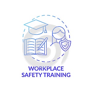 Workplace safety training concept icon