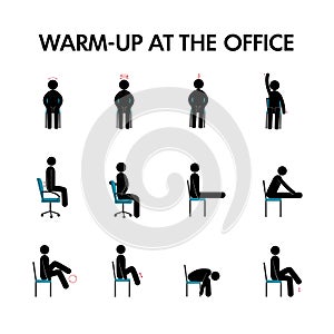 In the workplace stick man set