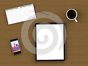 Workplace writing desk