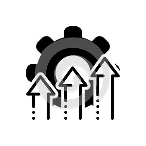 Black solid icon for Workplan, scheme and project