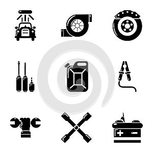 Workroom icons set, simple style