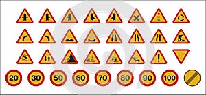 Works traffic signs