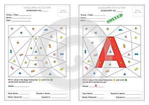 Worksheet - Identify Alphabet