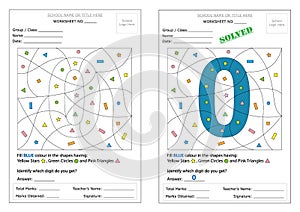 Worksheet - Identify Digit